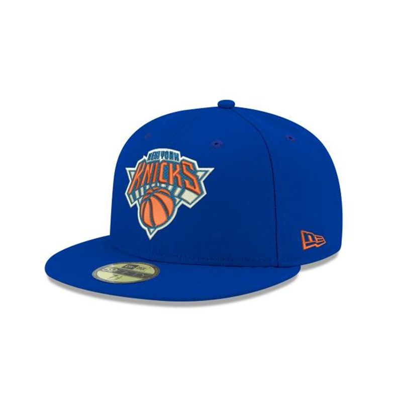 NBA New York Knicks Team Color 59Fifty Fitted (RGI7453) - Blue New Era Caps